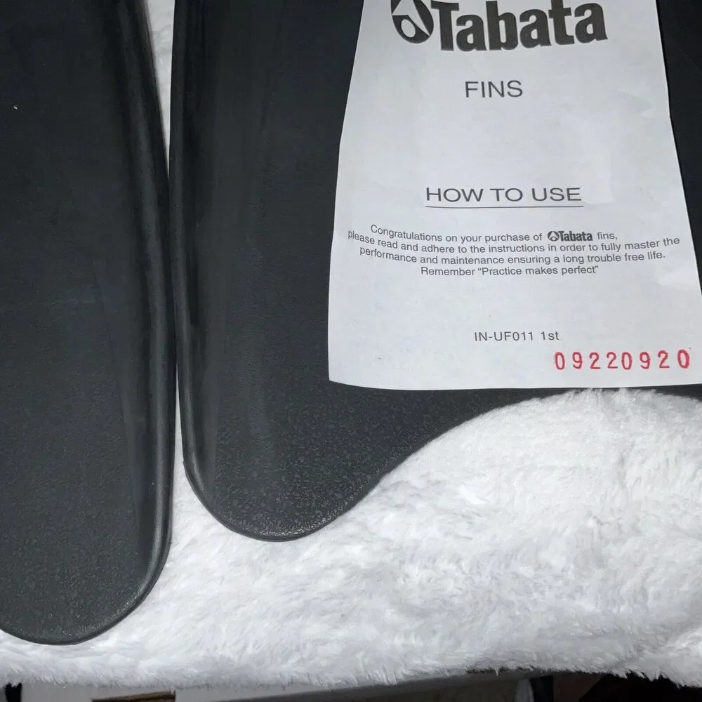 Tusa Sport Rubber Full Foot Fin, Small Black Snorkeling Fins (UF-1202 BK S) New